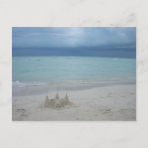 Stormy Sandcastle Beach Landscape Photo Postcard