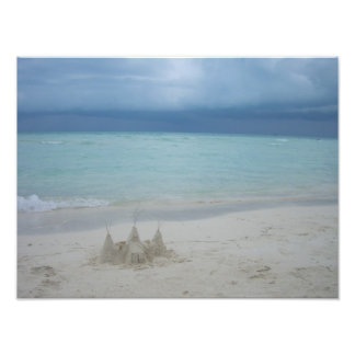 Stormy Sandcastle Beach Landscape Photo Print