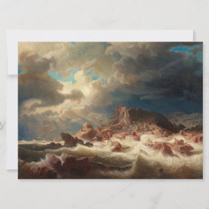 Stormy Sea with a Shipwreck (by Marcus Larson) Card