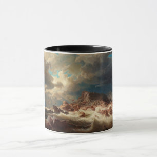 Stormy Sea with a Shipwreck (by Marcus Larson) Mug