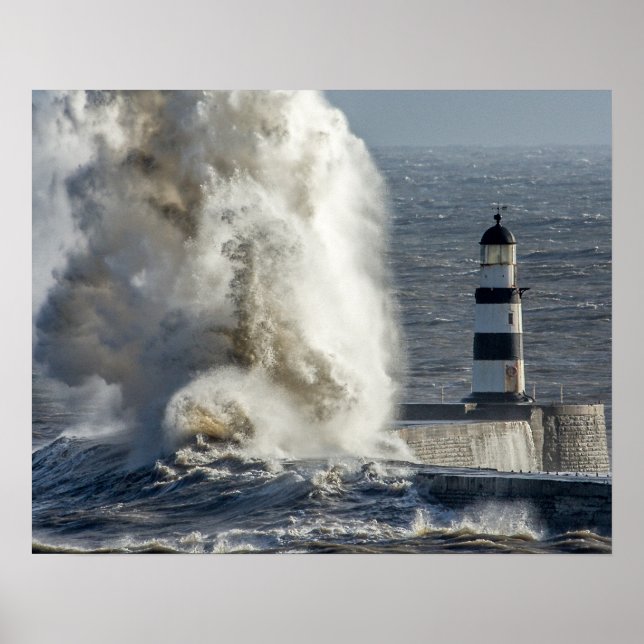 Stormy Seas at Roker Poster/Print Poster (Front)