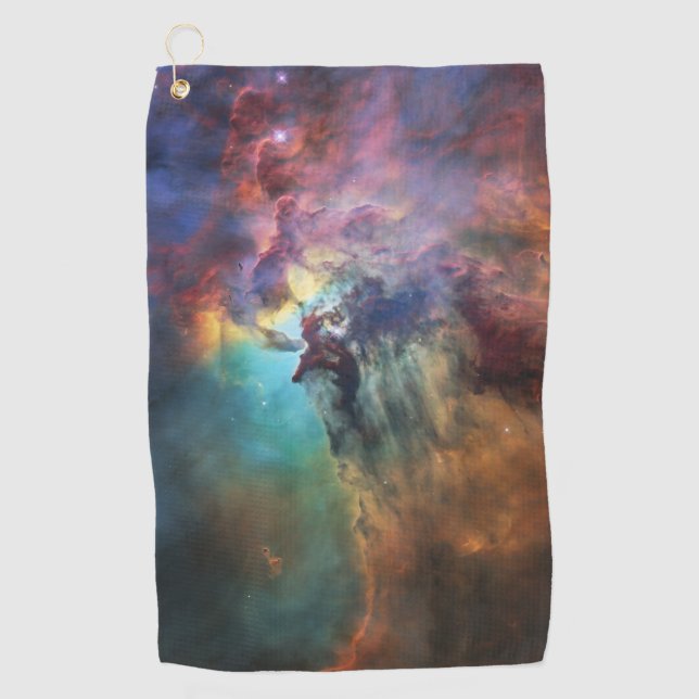 Stormy Seas of Lagoon Nebula in Sagittarius Golf Towel (Front)