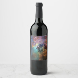 Stormy Seas of Lagoon Nebula in Sagittarius Wine Label