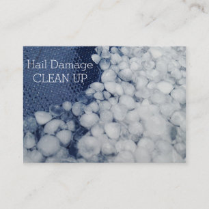 Stormy Seasonal Hail Damage Clean Up Business Card