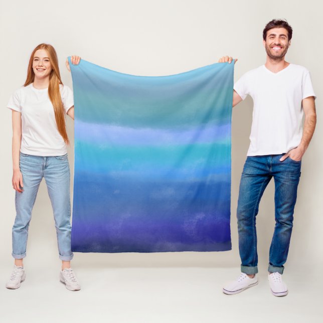 Stormy Skies Abstract Art  Fleece Blanket (In Situ)