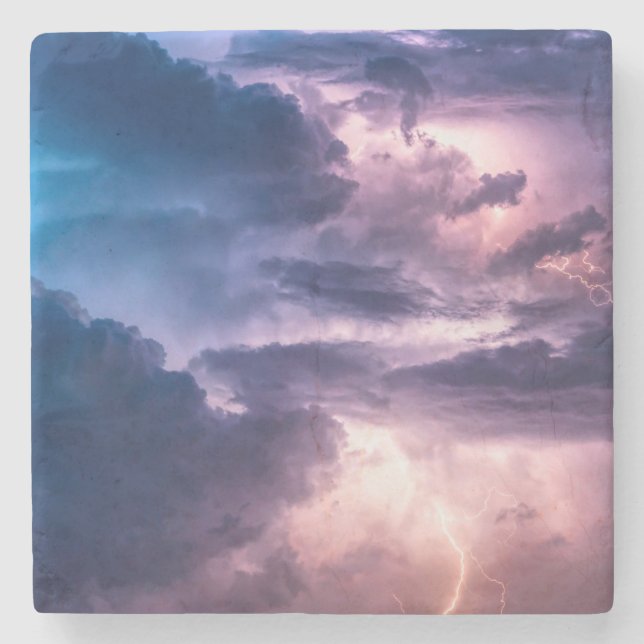 Stormy Skies Stone Coaster (Front)
