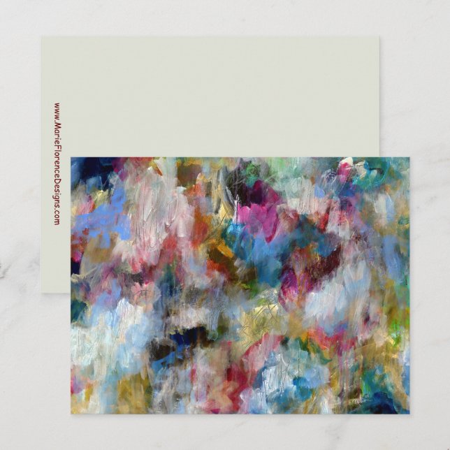 Stormy Sky Expressive Contemporary Fine Art Postcard (Front/Back)