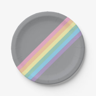 Stormy Sky & Rainbow Paper Plates