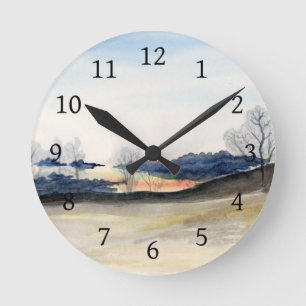 Stormy Sky Round Clock