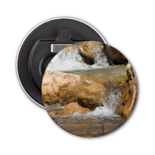 Stormy stream in spring bottle opener