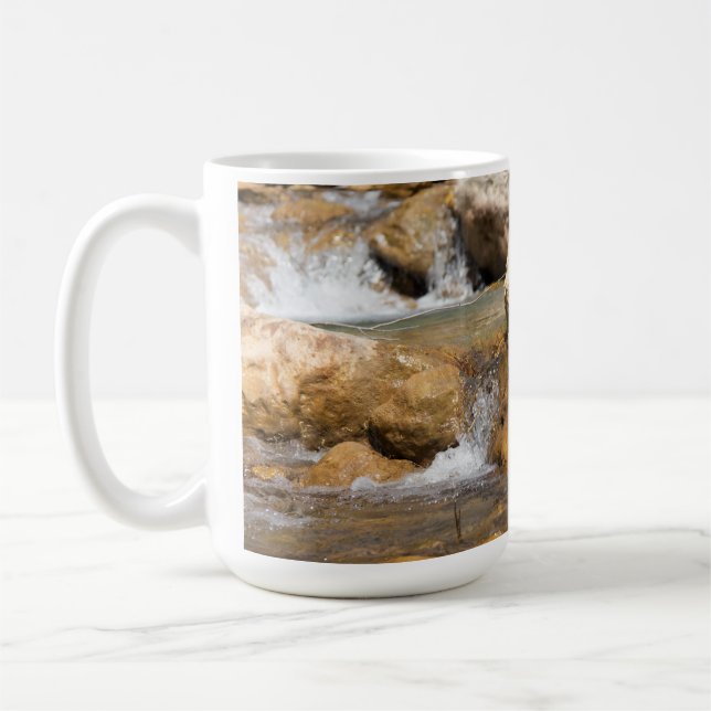 Stormy stream in spring coffee mug (Left)