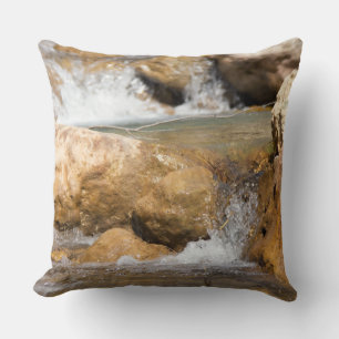 Stormy stream in spring cushion