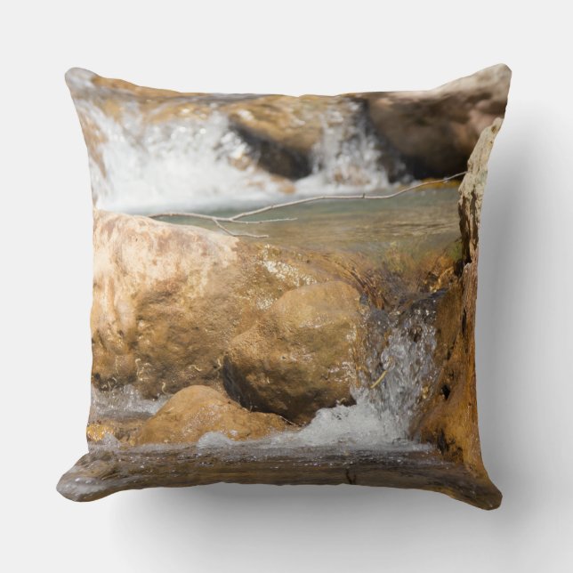 Stormy stream in spring cushion (Front)