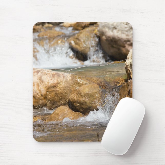 Stormy stream in spring mouse pad (With Mouse)