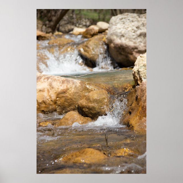 Stormy stream in spring poster (Front)