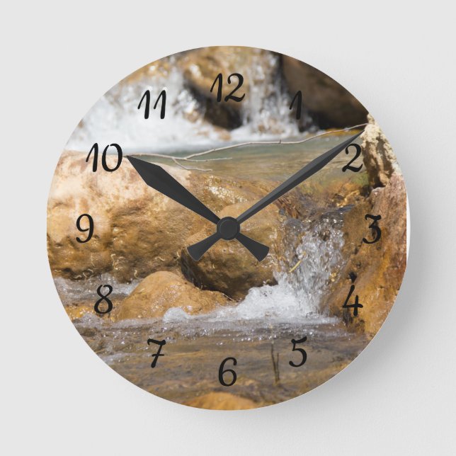 Stormy stream in spring  round clock (Front)