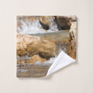 Stormy stream in spring wash cloth