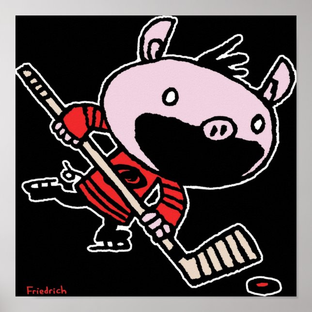 Stormy the Hockey Pig Poster (Front)