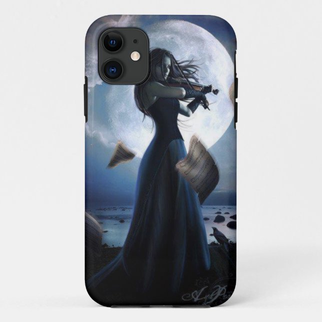Stormy Violinist Blues Gothic Case-Mate iPhone Case (Back)