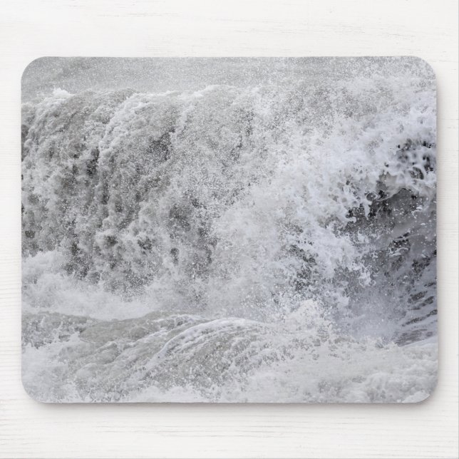 Stormy Wave Crashing Mouse Pad (Front)