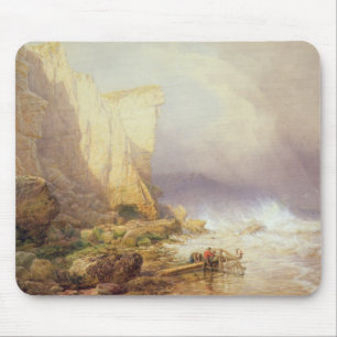 Stormy Weather, Clearing Seaton Cliffs Mouse Pad