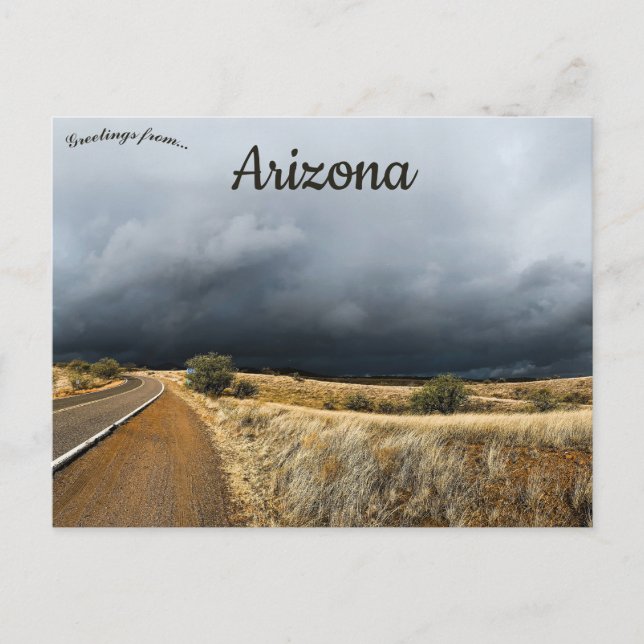 Stormy Weather in Arivaca Arizona Postcard (Front)