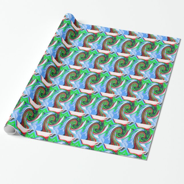 Stormy weather wrapping paper (Unrolled)