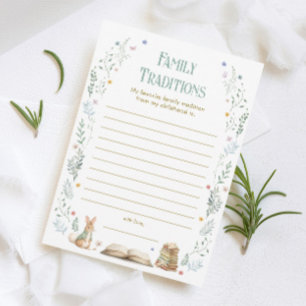 Story Book Baby Shower Family Traits Game Card