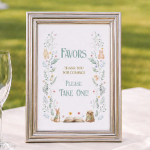 Story Book Baby Shower Favour Poster