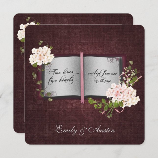 Story Book Wedding Invitation (Front/Back)