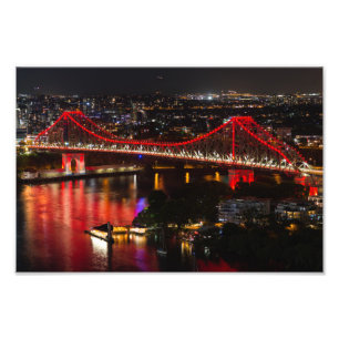 Story bridge & Brisbane city skyline Australia Photo Print