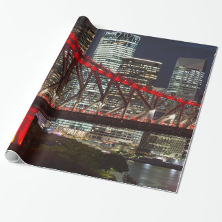 Story bridge & Brisbane city skyline Australia Wrapping Paper