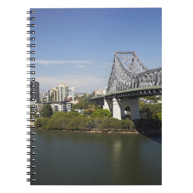 Story Bridge, Brisbane River, and Kangaroo Spiral Notebook (Front)