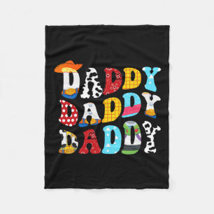 Story Daddy Toy Boy Story Dad Fathers Day Tee For  Fleece Blanket