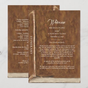 Story Fairytale Library Book Wedding Itinerary Programme