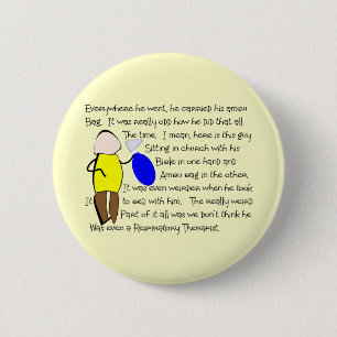 Story Folk Art- "He Carried His Ambu Bag" RT 6 Cm Round Badge