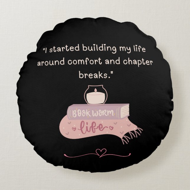 Story Lover Cosy Round Pillow (Front)