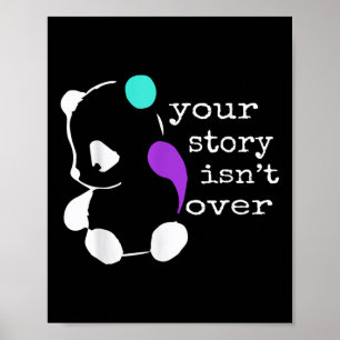 Story Not Over - Semicolon Gift Suicide Prevention Poster