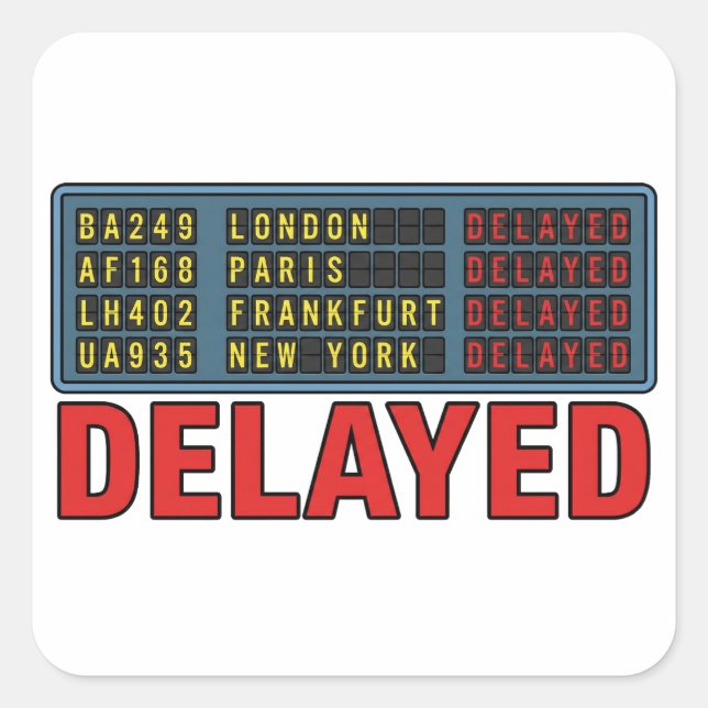 Story of My Life Delayed Travel Square Sticker (Front)
