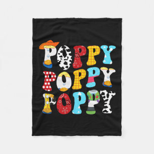 Story Poppy Toy Boy Story Dad Fathers Day Tee For Fleece Blanket