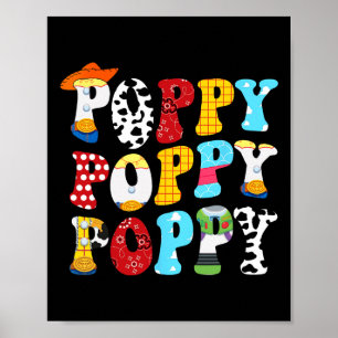 Story Poppy Toy Boy Story Dad Fathers Day Tee For  Poster
