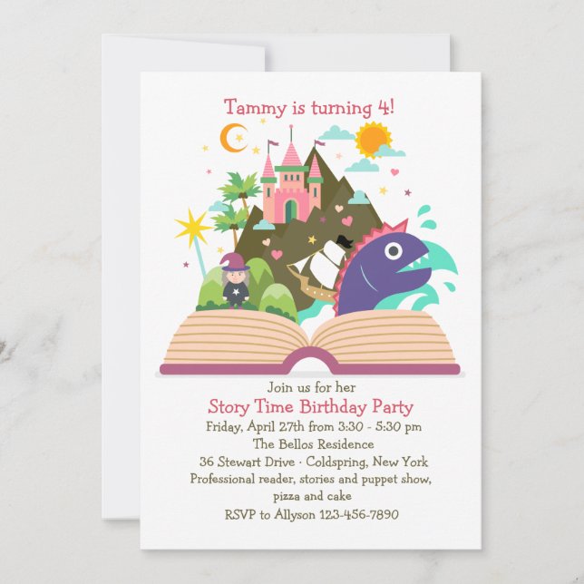 Story Time Invitation (Front)