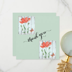 Storyboard Floral Folded Thank You Card