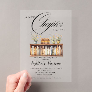 Storybook A New Chapter About toBegins Baby Shower Acrylic Invitations