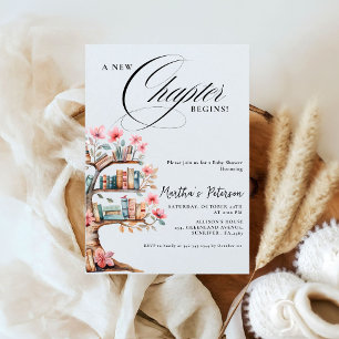 Storybook A New Chapter About toBegins Baby Shower Invitation