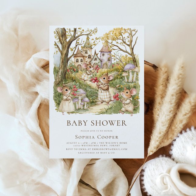 Storybook Animals Watercolor Baby Shower Invitation (Creator Uploaded)