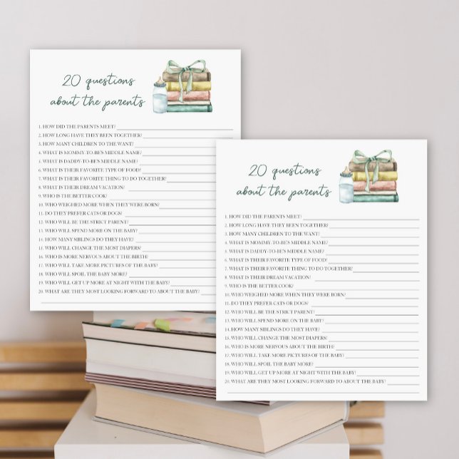 storybook baby shower - 20 questions about parent (Creator Uploaded)