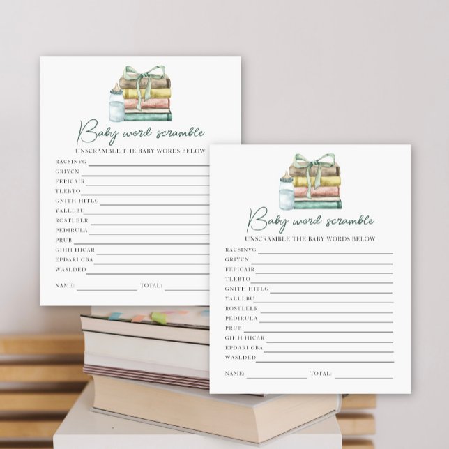 Storybook baby shower - Baby Word Scramble (Creator Uploaded)
