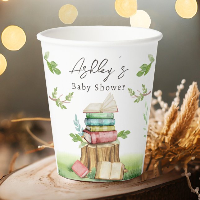 Storybook Baby Shower Book Books New Chapter  Paper Cups (Creator Uploaded)