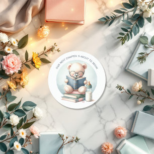 Storybook Baby Shower Classic Round Sticker